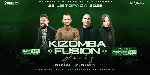 Dance++ Kizomba Fusion Party | 22.11.2025 (sb) | Gravitacja Katowice