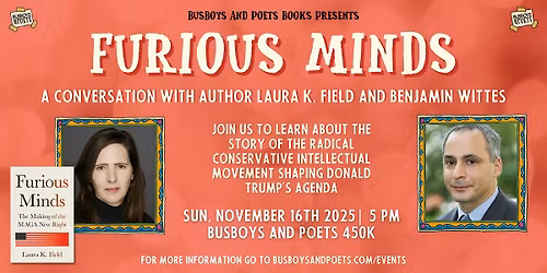 FURIOUS MINDS | A Busboys and Poets Books Presentation