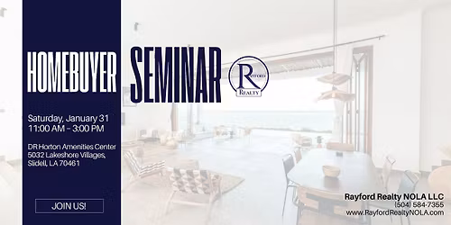 Rayford Realty NOLA Homebuyer Seminar 2026