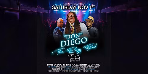 Don Diego & The Razz Band | Saturday,  Nov 1st