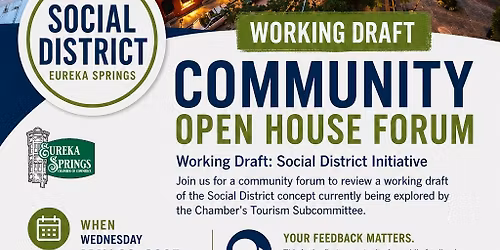 Community Open House: Social District Working Draft Forum