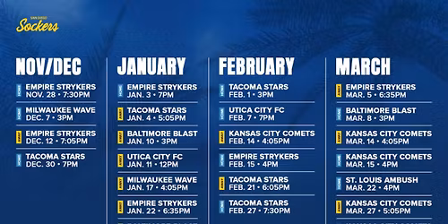 Parking Empire Strykers at San Diego Sockers