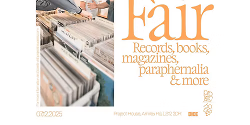 The Mega Record Fair at Project House Leeds - Sunday December 7th