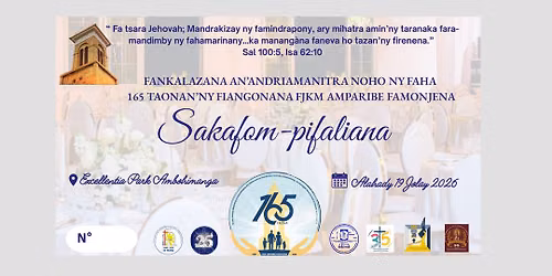 Fankalazana an'Andriamanitra noho ny faha 165 TAONA ny fiangonana Amparibe Famonjena