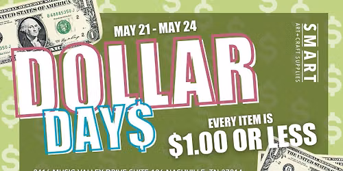 DOLLAR DAY$: Every item is $1.00 or less!