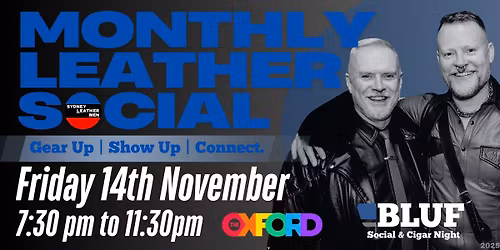 SLM Presents Monthly Leather Social & BLUF Social & Cigar Night