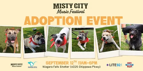 Misty City Music Festival x Niagara SPCA Adoption Event