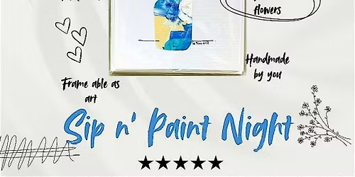 Paint N' Sip Night: Textured Floral Art Holiday Cards