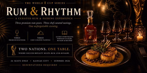 Rum & Rhythm \u2014 TBA Teams \u00b7 Three Pairings \u00b7 July 9