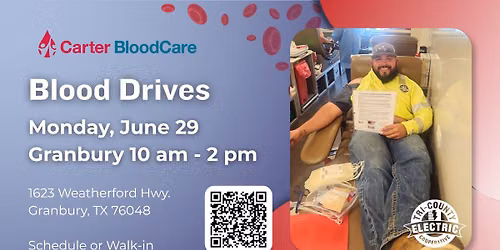 Tri-County Electric Carter BloodCare Blood Drive 
