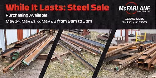 Steel Sale: Purchase Our Inventory