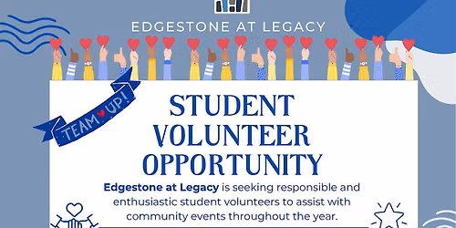 Edgestone Community Student Volunteer Program 2026-2027