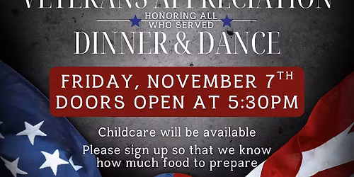 Veterans Appreciation Dinner and Dance
