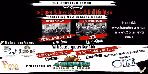 2nd Annual Blues, Jazz & Rock & Roll Nights at The Jousting Lemur!