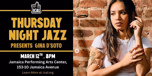 Thursday Night Jazz Presents Gina D'Soto