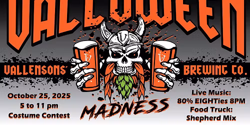 Valloween party with 80s Live music
