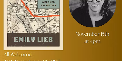 Author Event! Emily Lieb's Road to Nowhere