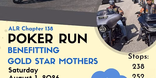 Poker Run Benefitting Gold Star Mothers