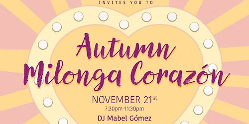 Autumn Milonga Coraz\u00f3n at Cardiff Theatre Caf\u00e9 at St Andrew's 