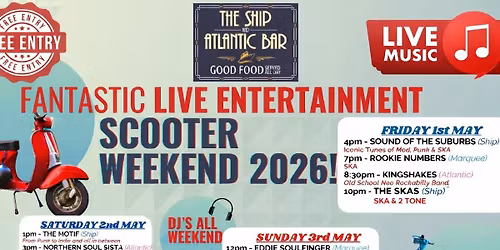 Skegness Scooter Weekend 2026 at The Ship.