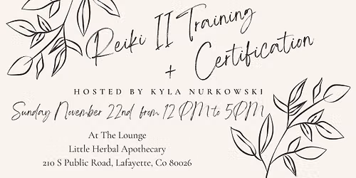 Reiki II Training & Certification