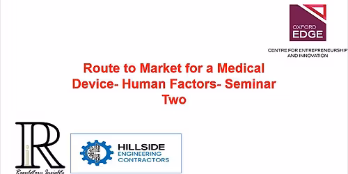 A Route to Market for a Medical Device- Human Factors
