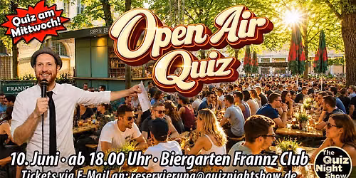Quiz Night #573.1 - Allgemeinwissen (Open Air im Biergarten)