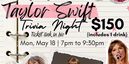 Taylor Swift Trivia Night (4th Night) @ Mansion