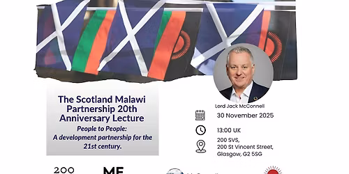 The Scotland Malawi Partnership 20th Anniversary Lecture