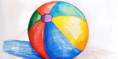 Art Methods for Kids -  Colored Pencil Beach Ball