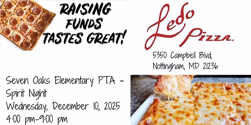 Ledo Pizza Spirit Night