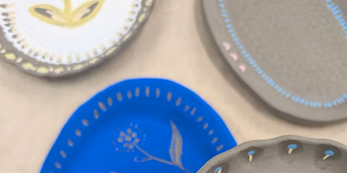 Pottery Painting with Safi   COAST Funded by Swansea Council