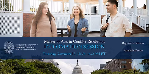 Georgetown MA in Conflict Resolution: Information Session