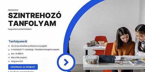 Szintrehoz\u00f3 Mini csoportok -Iskol\u00e1ra hangol\u00f3