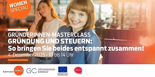 Gr\u00fcnderinnen Masterclass - Gr\u00fcndung und Steuern: