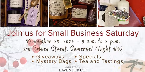 Small Business Saturday at Woodstock Lavender Co.