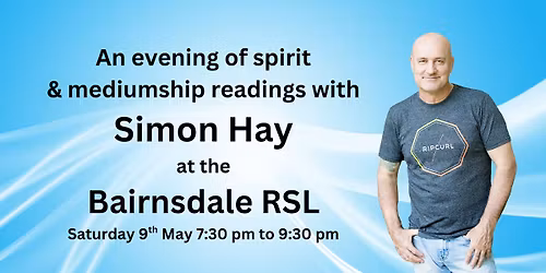 Aussie medium, Simon Hay at the Bairnsdale RSL