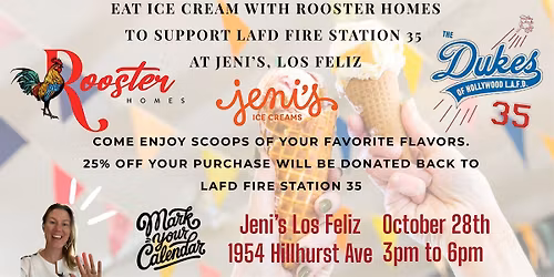 Los Feliz Fire Station 35 Fundraiser at Jeni's Ice cream