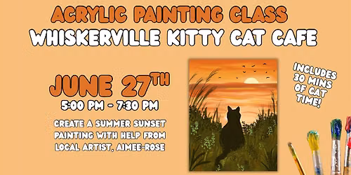 Acrylic Painting Class at Whiskerville Kitty Cat Cafe