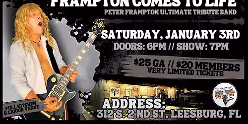 Frampton Comes To Life @ The Warehouse (Peter Frampton Tribute Band)