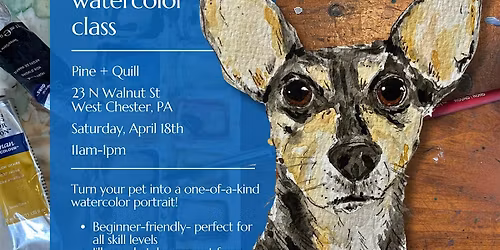 Watercolor Pet Portrait Class