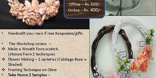 Xmas Floral Wreath & TLite Holder