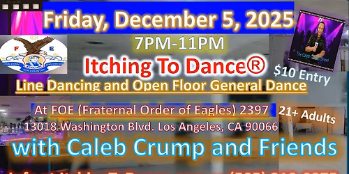 Line & General Dancing at Fraternal Order of Eagles Fri, Dec 5, 2025,6PM-8