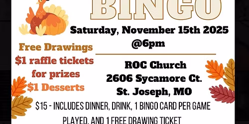 Turkey Bingo at the ROC Church