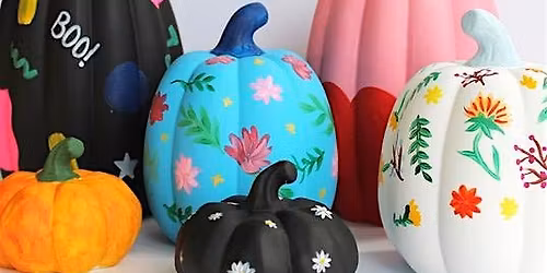 Kids Paint a Pumpkin