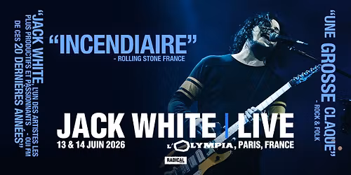 Jack White at L'Olympia, Paris (June 13–14, 2026)
