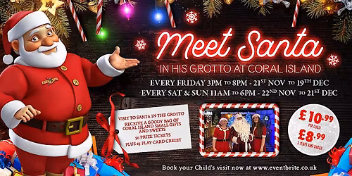 Meet Santa at Coral Island Blackpool 2025