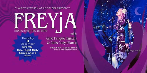 Claire's Petit Cabaret presents FREYjA songs in the key of HOPE
