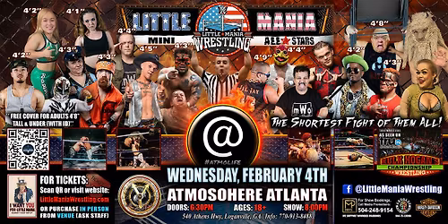 Loganville, GA - Little Mania Mini Wrestling @ Atmosphere Atlanta