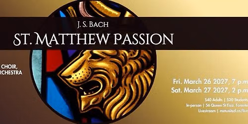 Music at Met: Bach's St Matthew Passion (I)